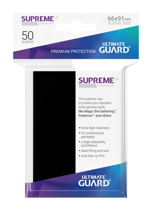 50 Ultimate Guard Supreme UX Sleeves Schwarz