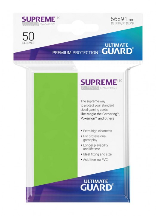 50 Ultimate Guard Supreme UX Sleeves Hellgrün