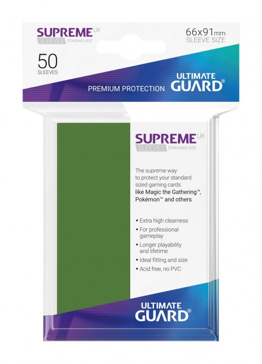 50 Ultimate Guard Supreme UX Sleeves Grün