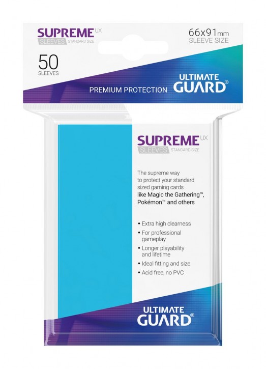 50 Ultimate Guard Supreme UX Sleeves Hellblau