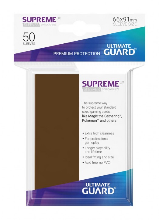 50 Ultimate Guard Supreme UX Sleeves Braun